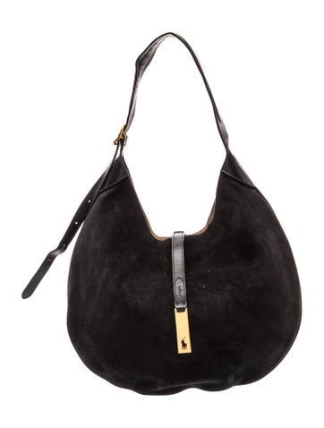 Suede Polo ID shoulder bag Large