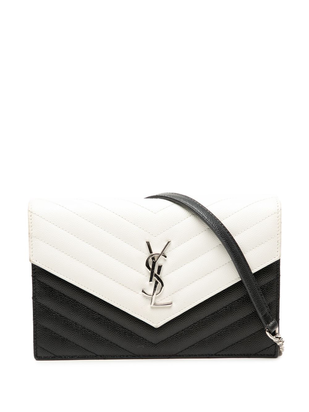 2018 Bicolor Grain De Poudre Cassandre Envelope Chain Wallet crossbody bag