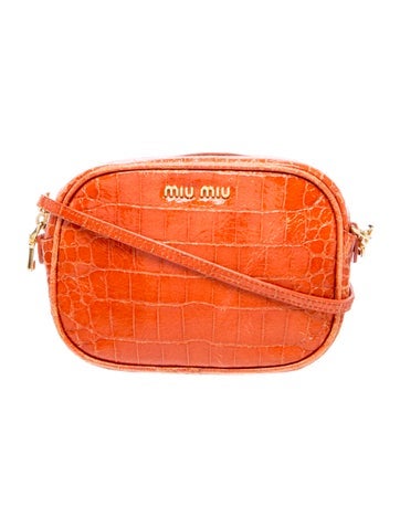 Miu Miu Embossed Leather Crossbody Bag