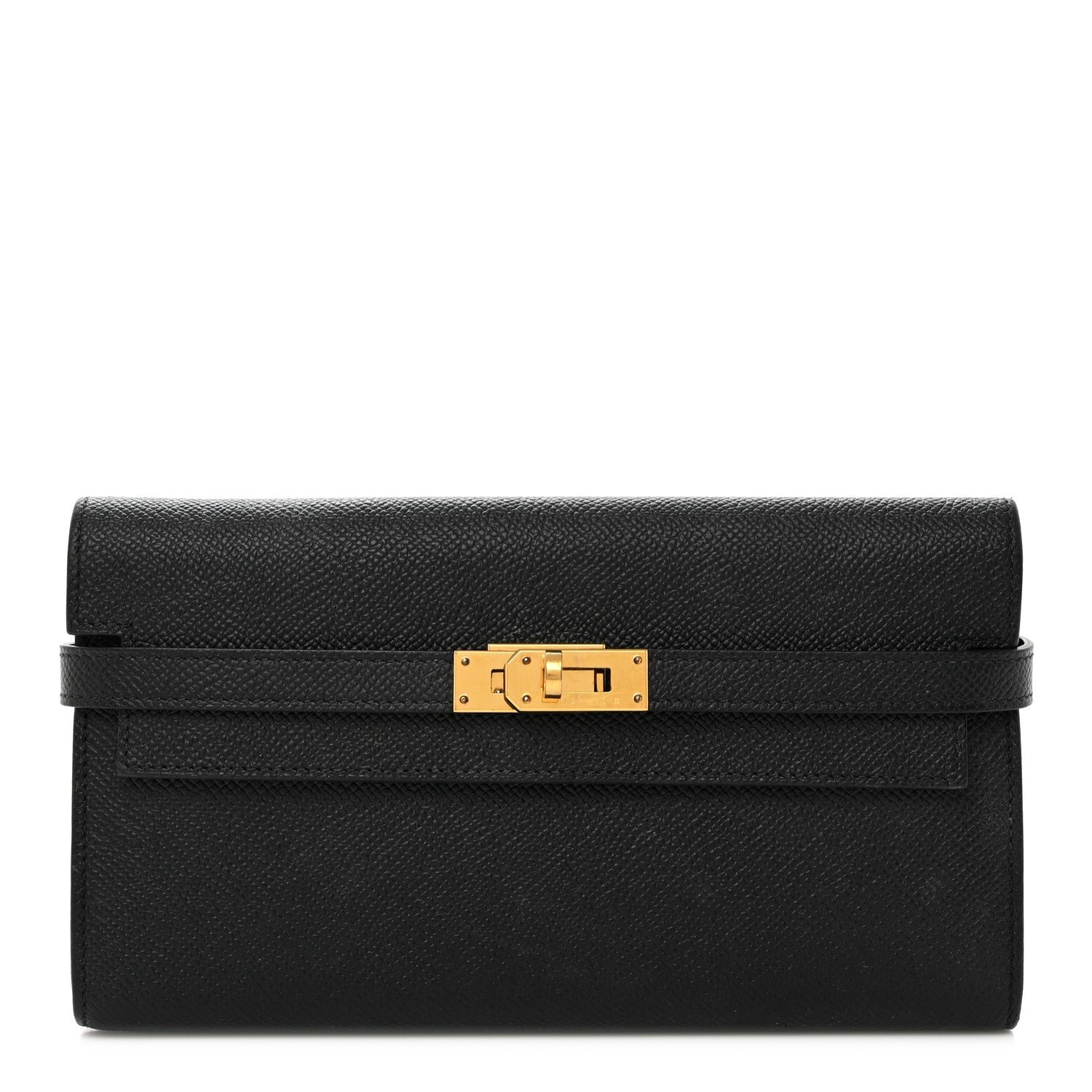 Hermes Epsom Kelly Longue Wallet Black