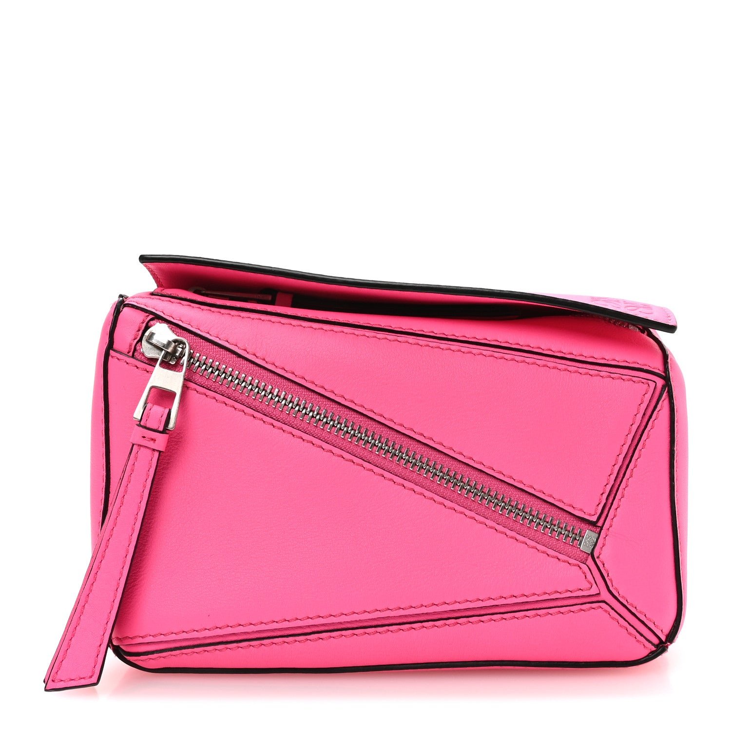 Loewe Calfskin Mini Puzzle Bumbag Neon Pink