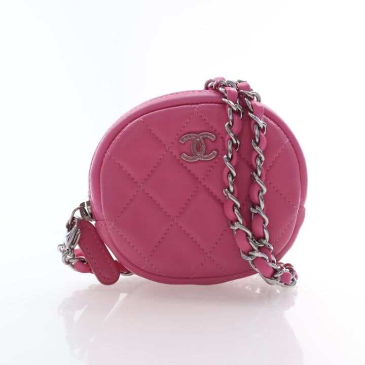 Chanel Lambskin Zip Around Coin Pouch