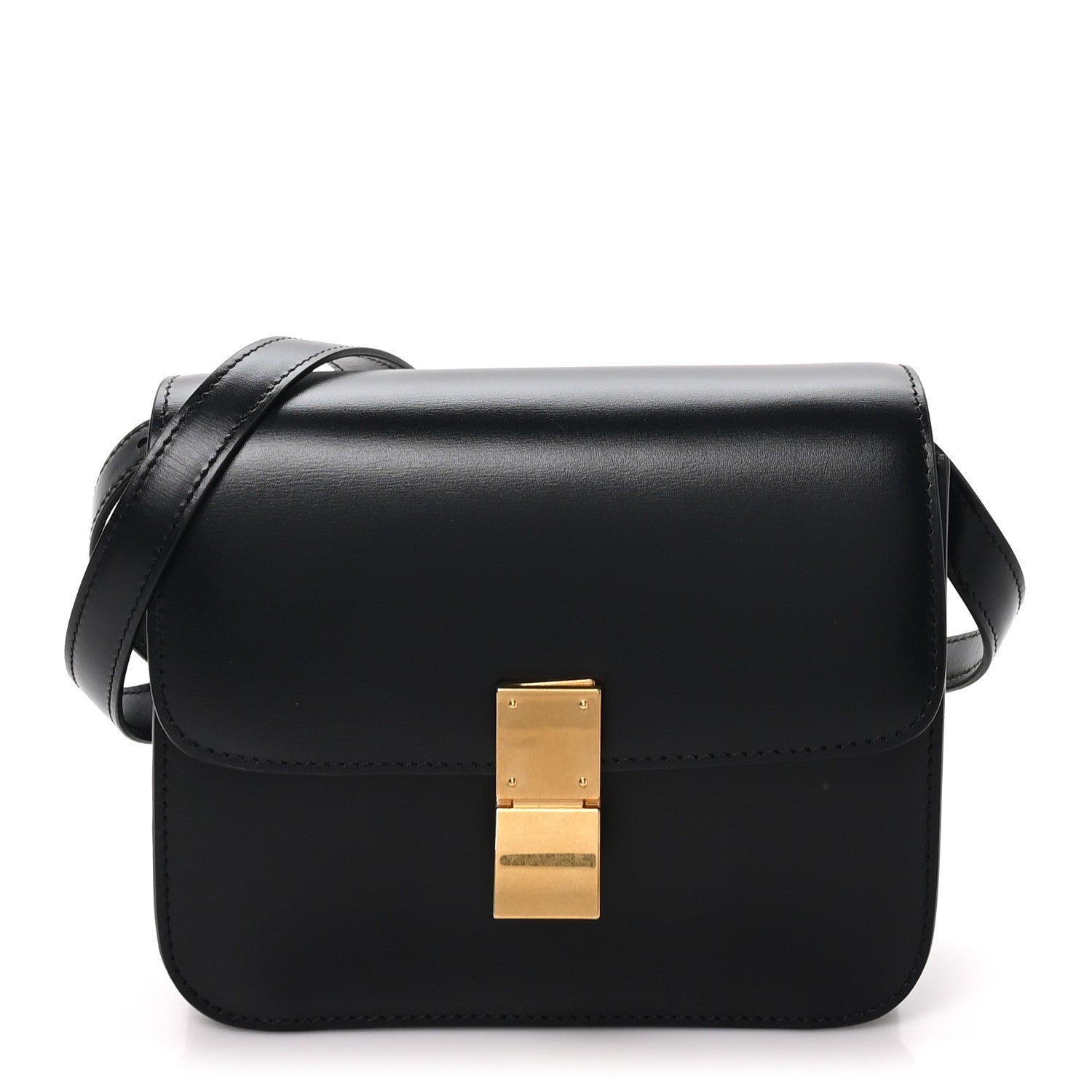 Celine Box Calfskin Teen Classic Box Flap Bag Black