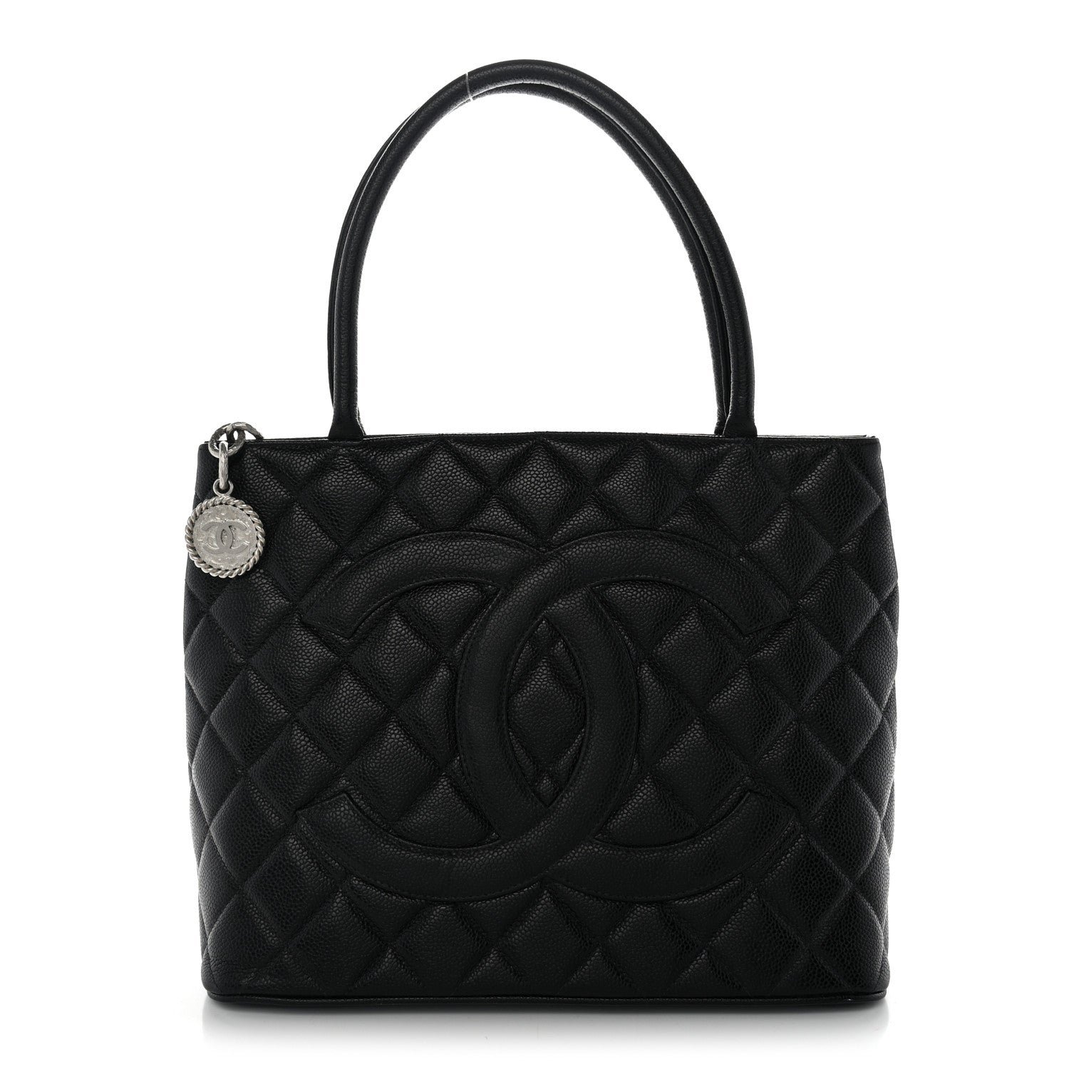 Chanel Caviar Quilted Medallion Tote Black