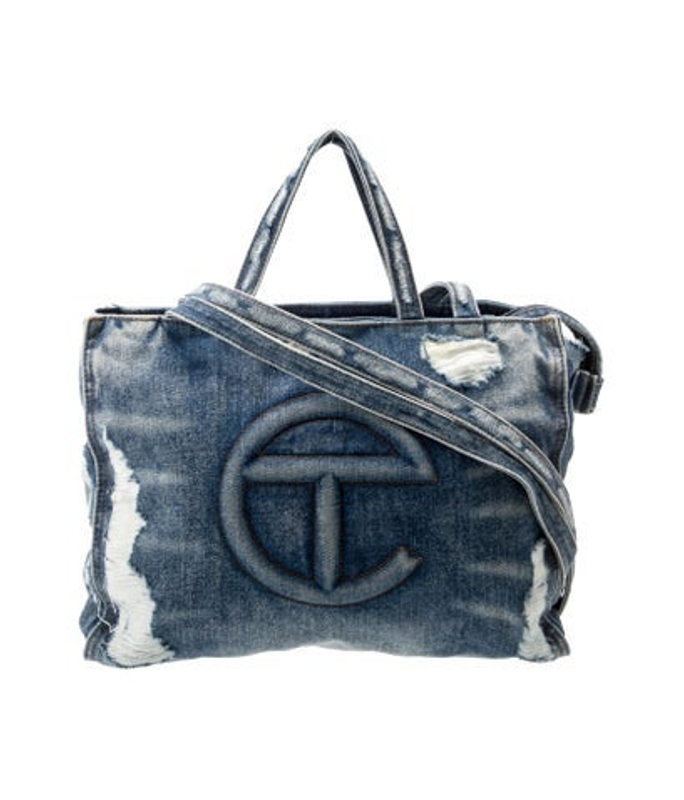 Telfar Denim Crossbody Bag Medium