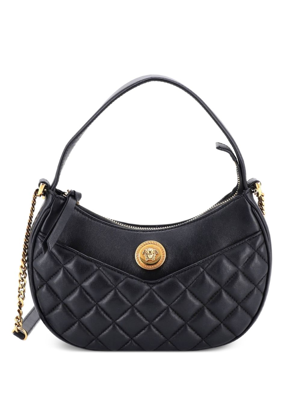 Medusa Half Moon Bag Quilted Leather shoulder bag