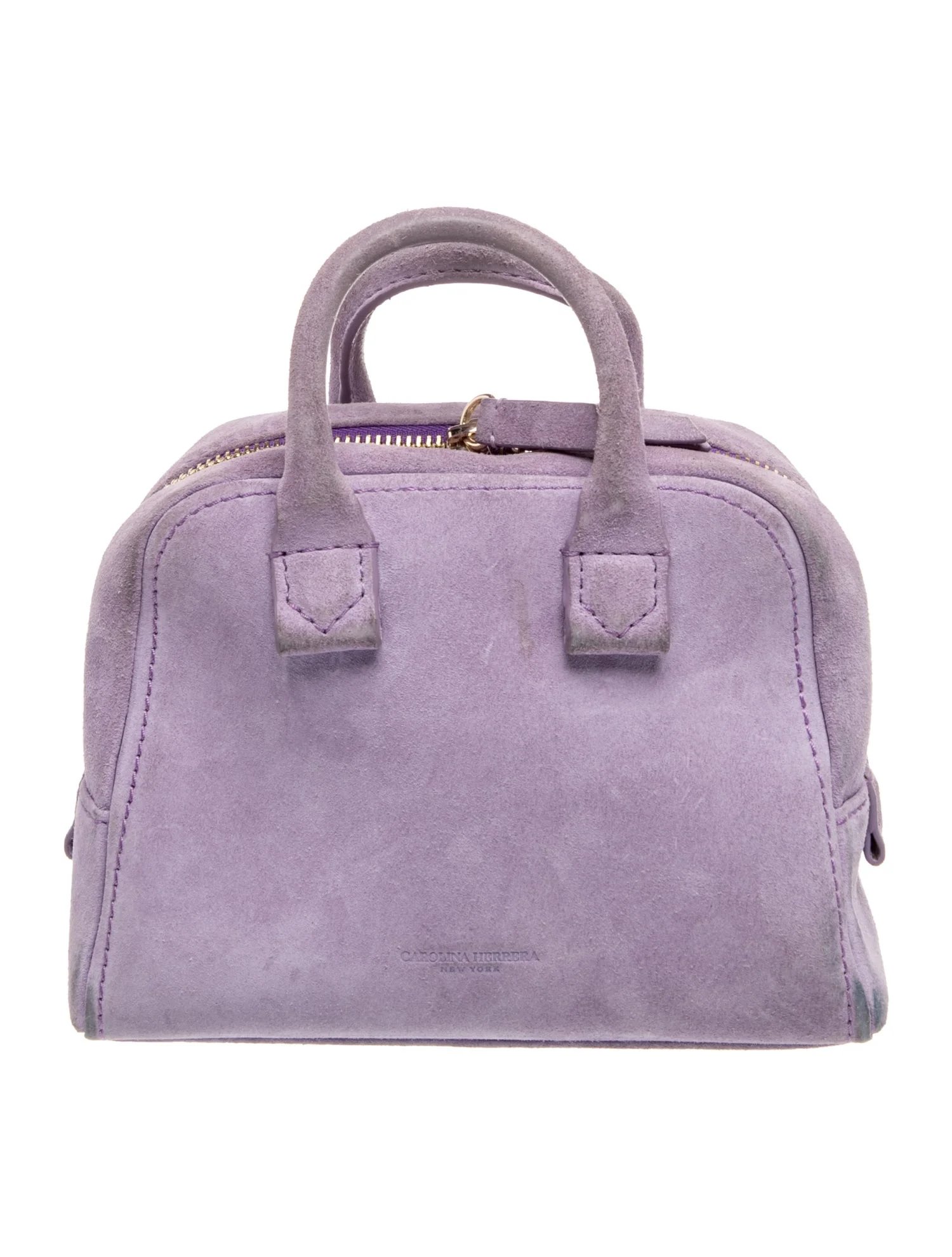 Suede Top Handle Bag
