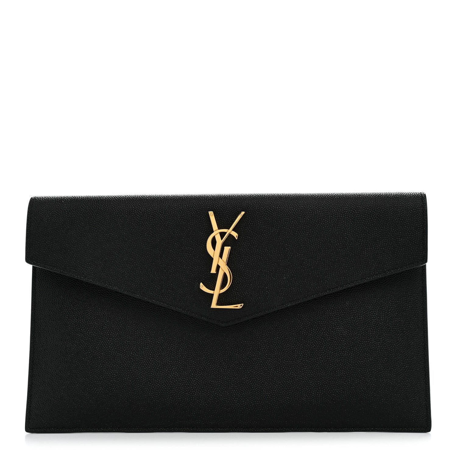 Saint Laurent Grain De Poudre Uptown Pouch Black