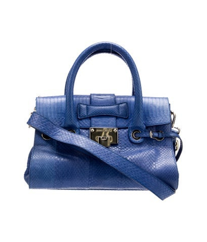 Jimmy Choo Choo Snakeskin Top Handle Bag