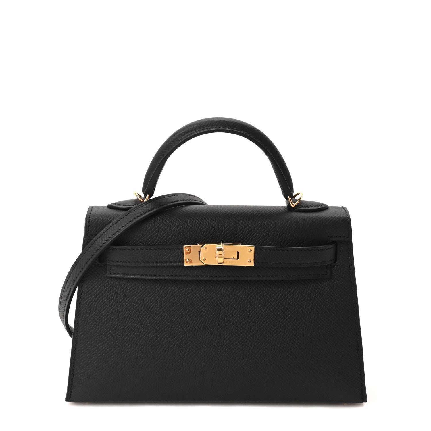 Hermes Epsom Mini Kelly Sellier 20 Black