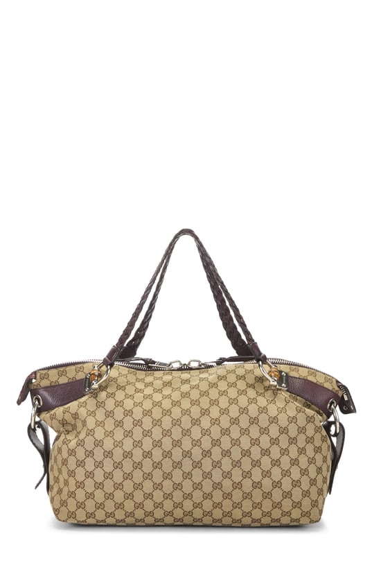 Original GG Canvas Bamboo Braided Handbag