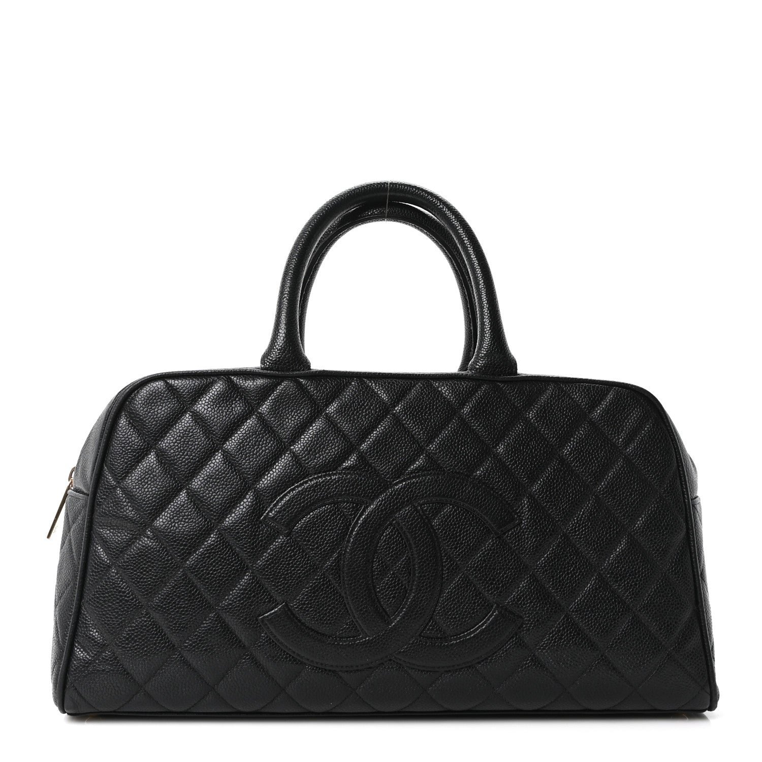 Chanel Caviar Quilted Large Bowler Black