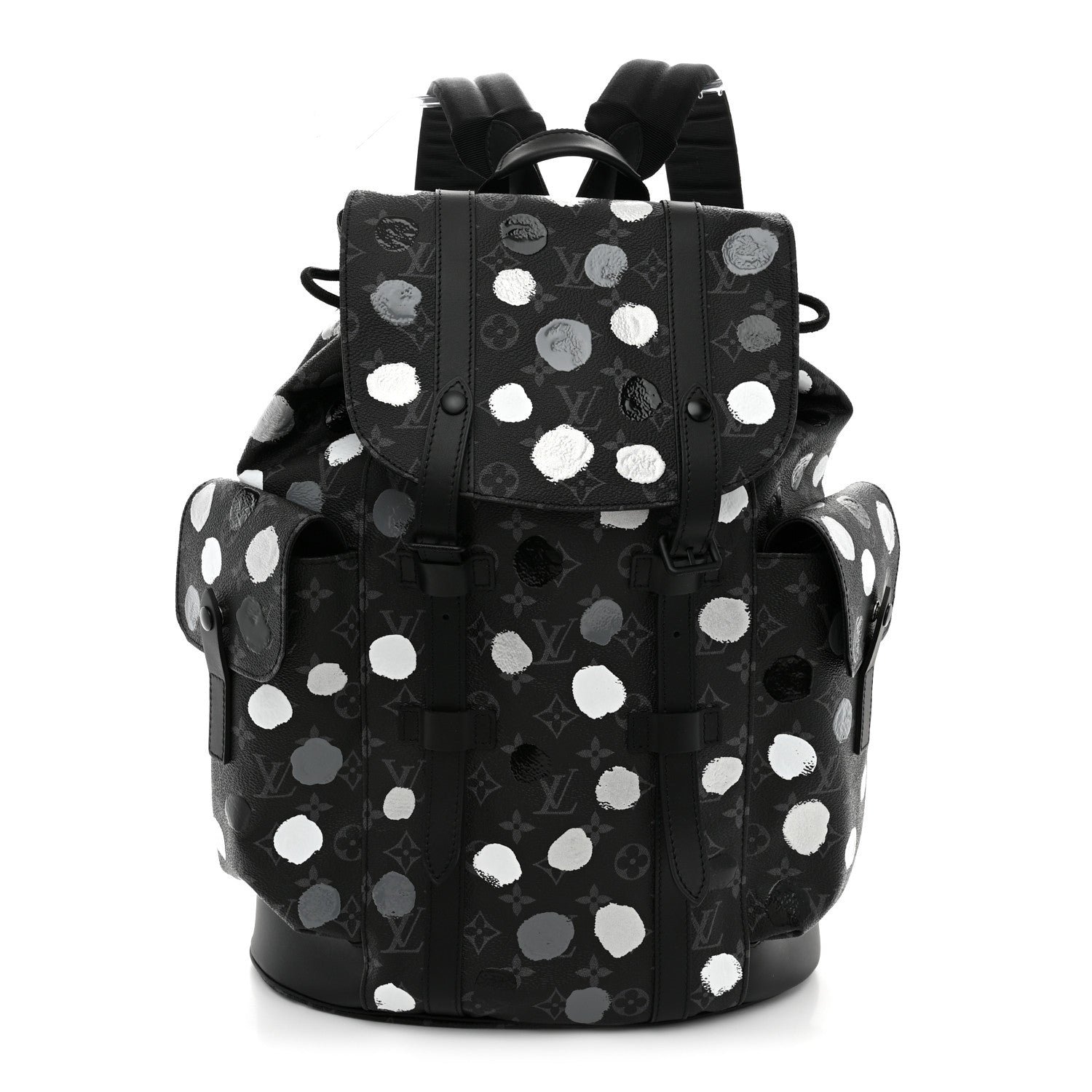 Louis Vuitton LV X YK Monogram Eclipse Dots Christopher MM Backpack Black
