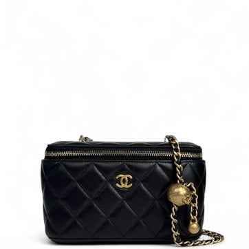 Lambskin Pearl Crush Vanity Case Small