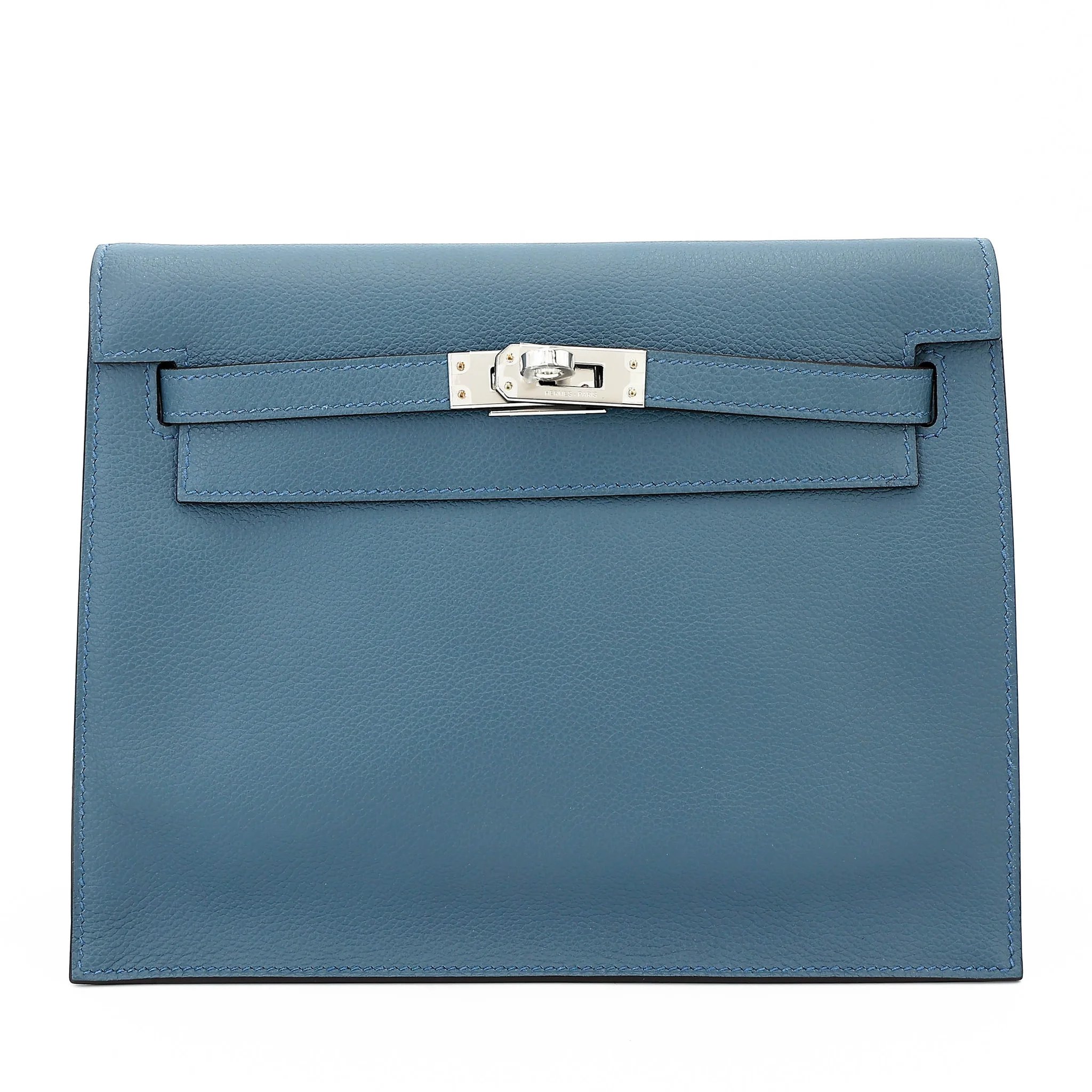 Brand New ( Rank N ) HERMÈS Kelly Danse Bleu Tempete (N7) Evercolor Palladium hardware G (2026)