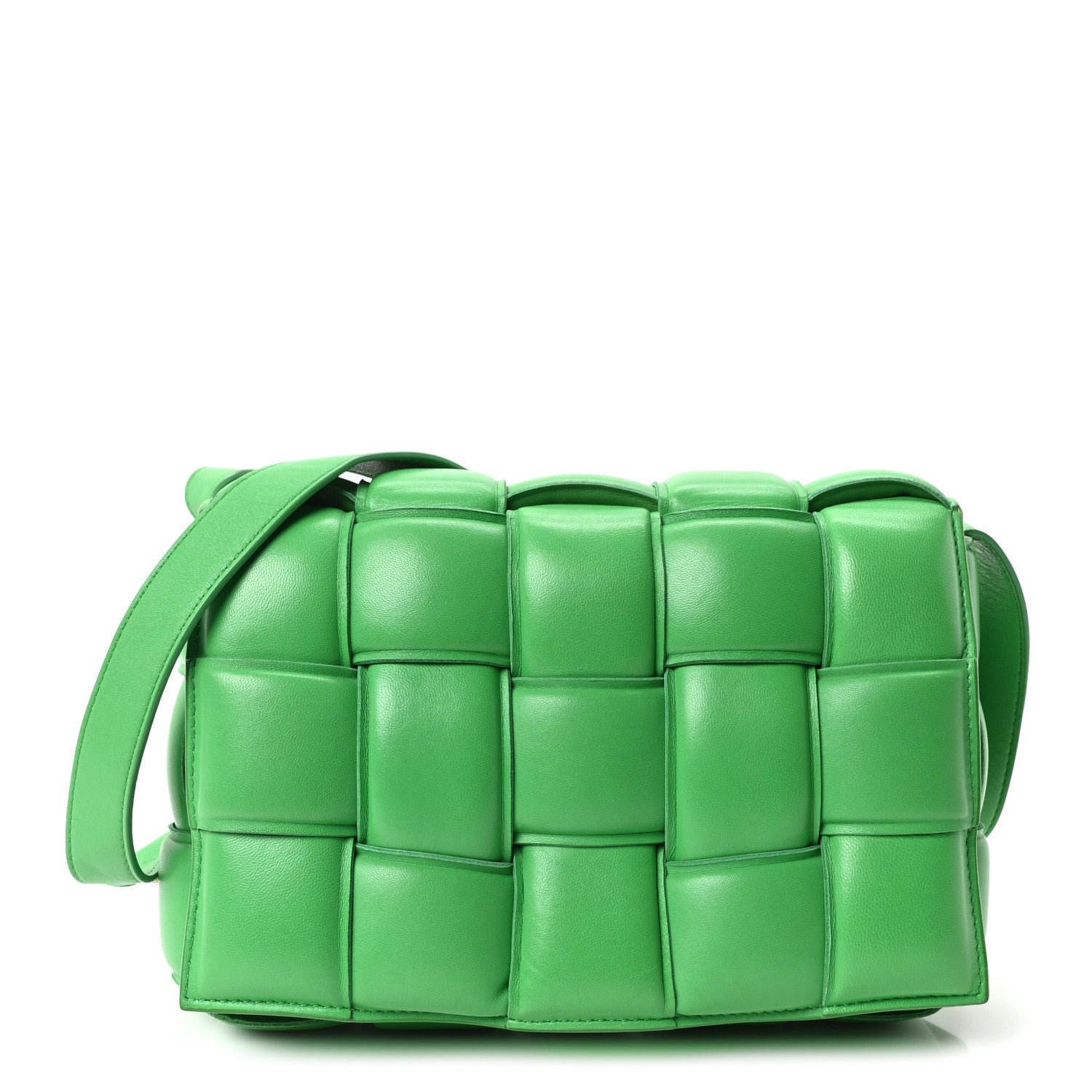 Bottega Veneta Nappa Maxi Intreccio Padded Cassette Crossbody Bag Parakeet