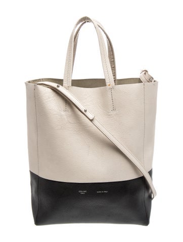 Leather Vertical Cabas Small