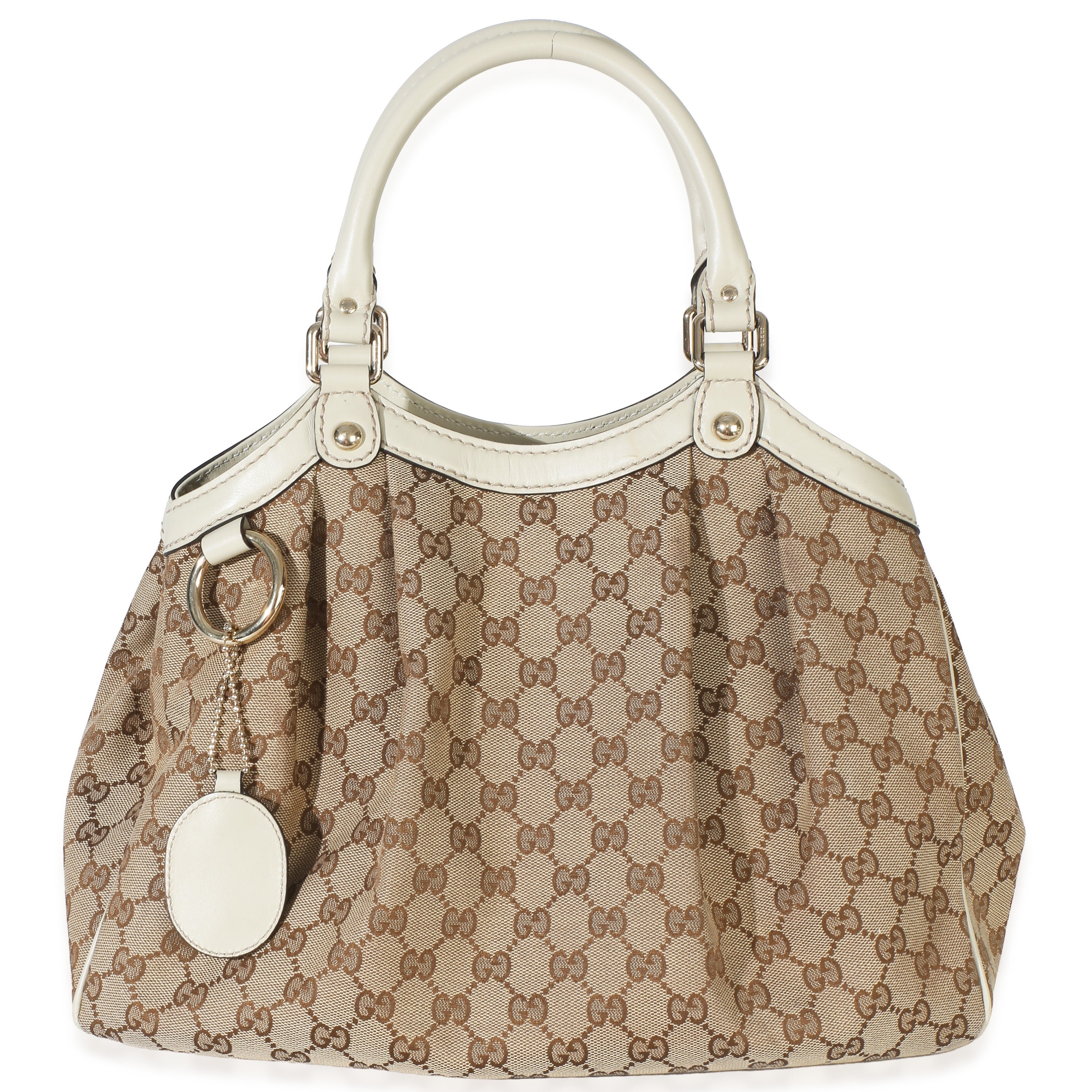 Cream Beige GG Canvas Medium Sukey Tote