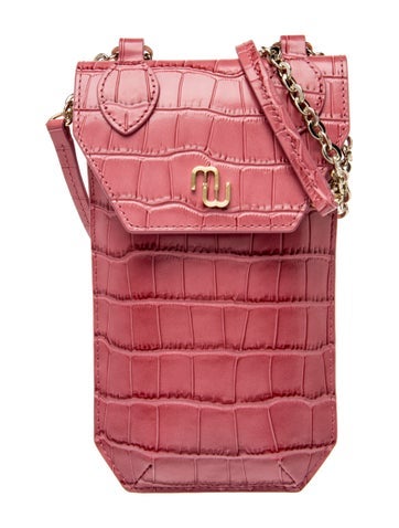 Maje Embossed Leather Crossbody Bag