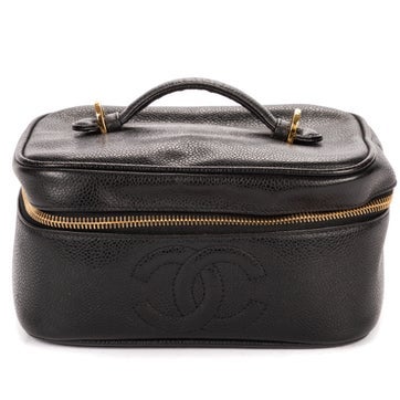 Leather CC Logo Vanity Bag