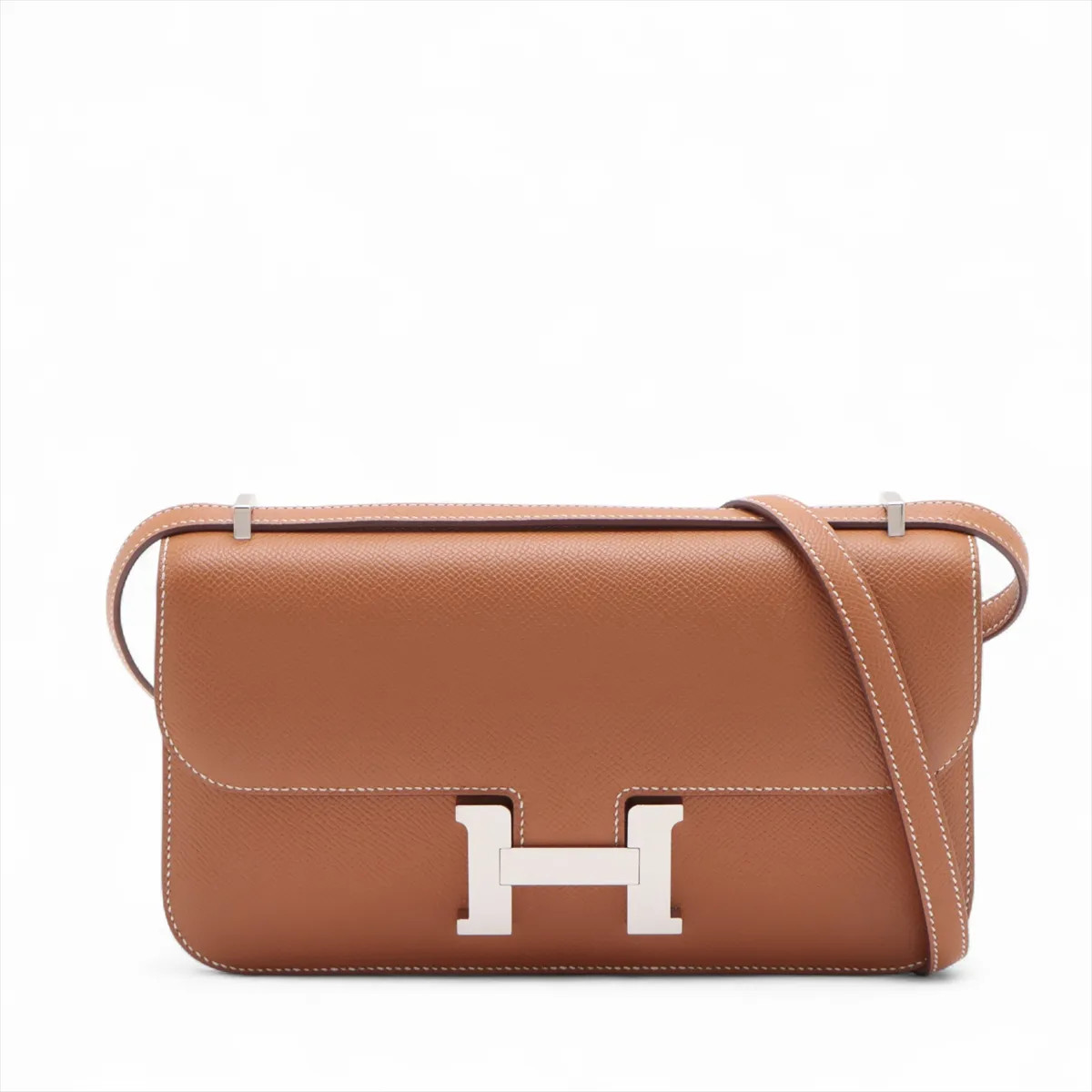 Hermès Constance Elan Miroir Veau Epsom Gold Silver Metal Fittings