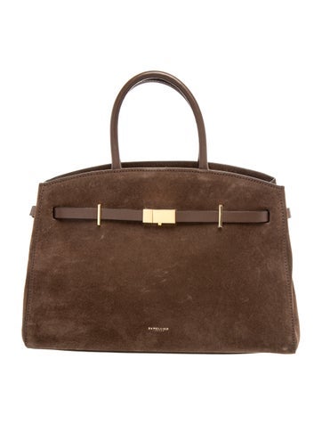 Suede Top Handle Bag