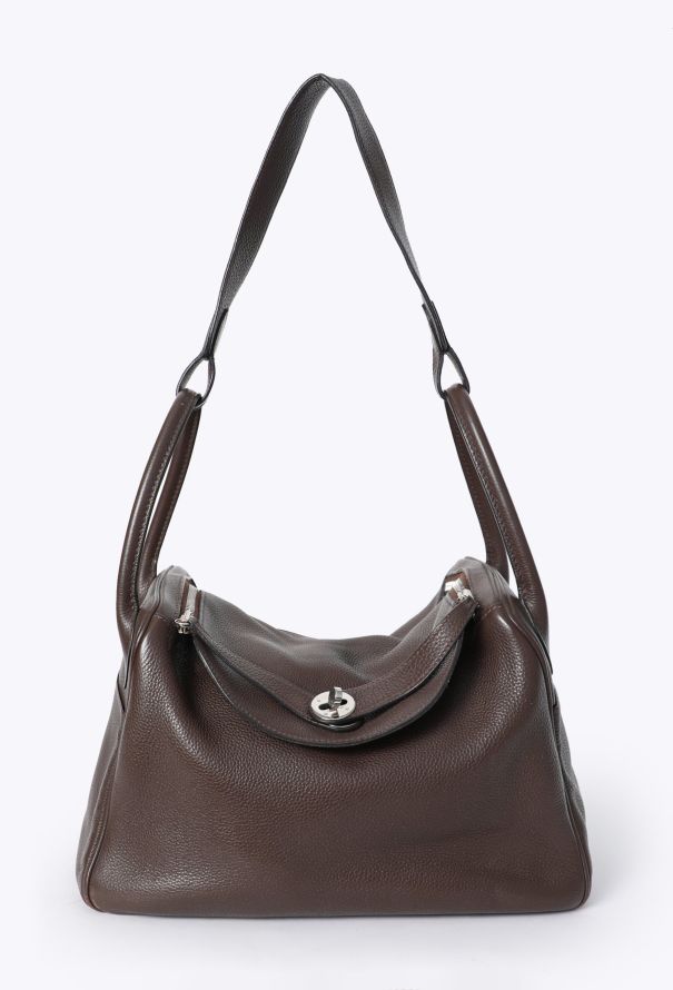 Hermes Chocolat Taurillon Clémence Lindy 30