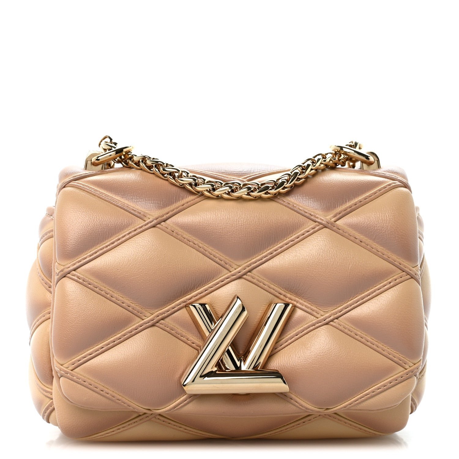 Louis Vuitton Lambskin Malletage Pico GO-14 Beige Pink