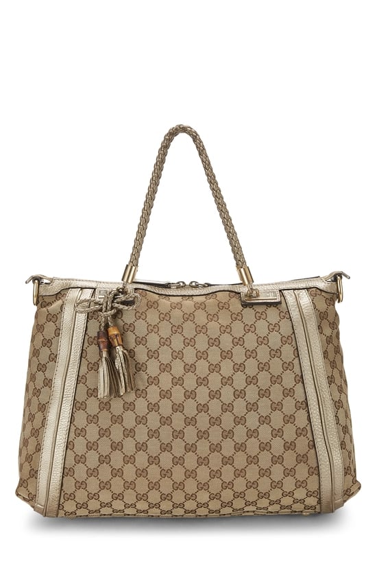 Gold Original GG Canvas Bella Tote