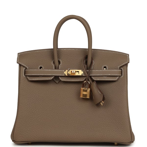 Hermes Hermes Birkin 25 Etoupe Togo Gold Hardware