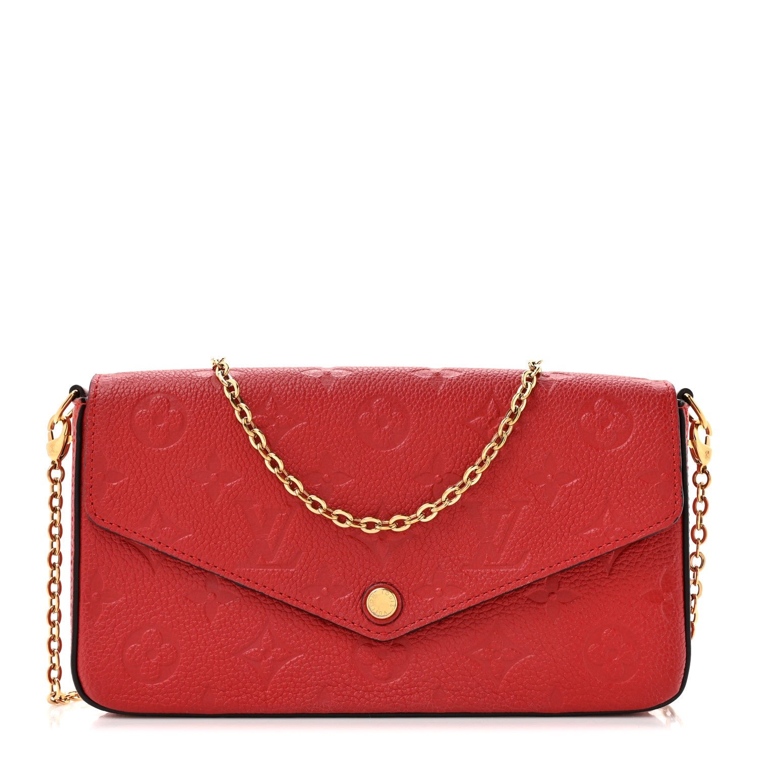 Louis Vuitton Louis Vuitton Empreinte Pochette Felicie Chain Wallet Scarlet