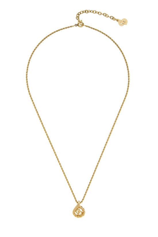 Dior Gold 'CD' Necklace Small
