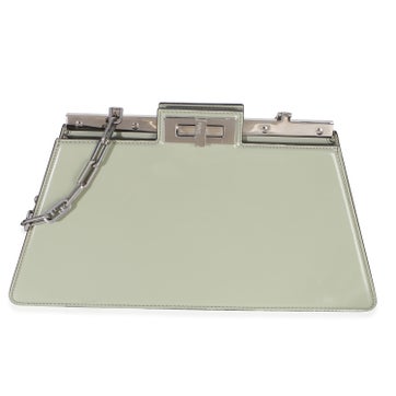 Leather Peekaboo Cut Chain Bag Medium