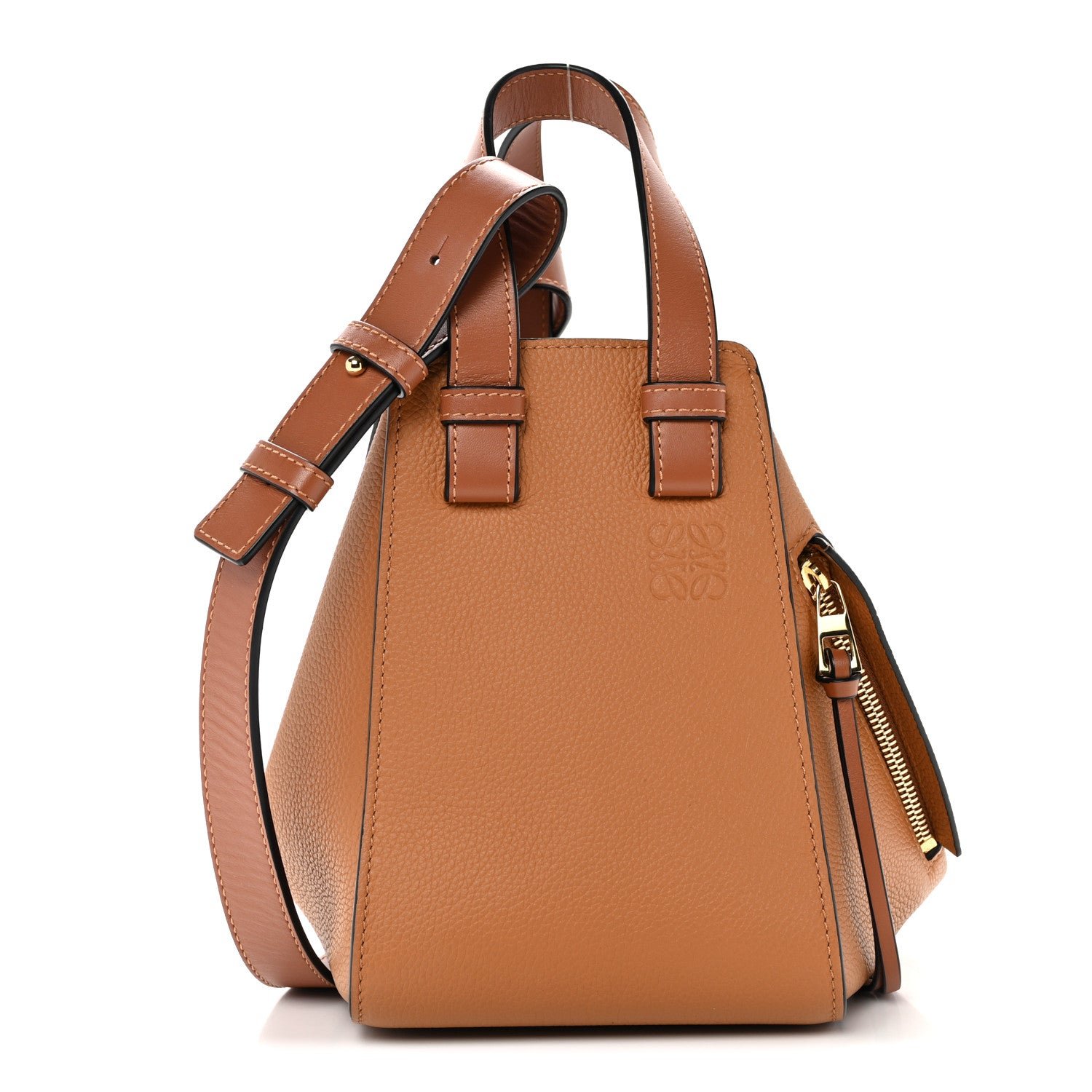 Loewe Grained Calfskin Mini Hammock Shoulder Bag Light Caramel