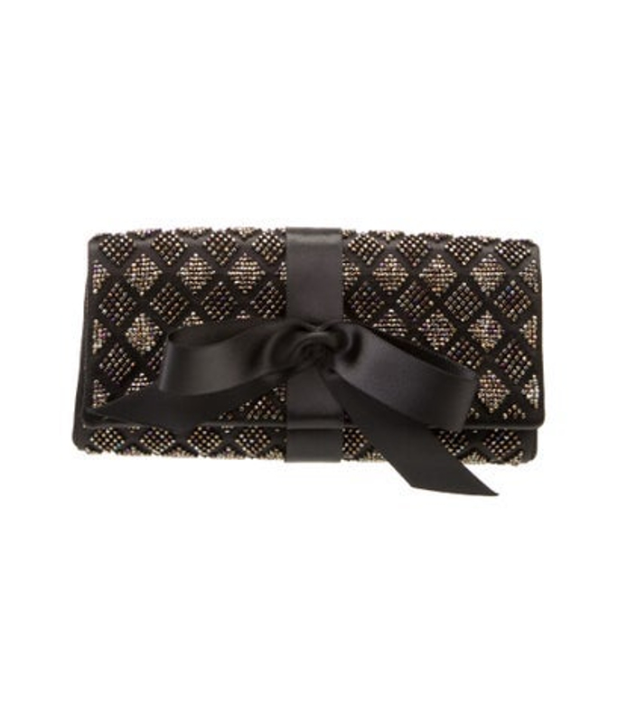Chanel Satin Beaded Bow Clutch
