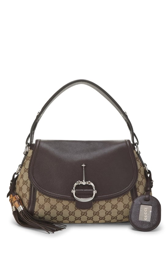 Original GG Canvas Horsebit Shoulder Bag