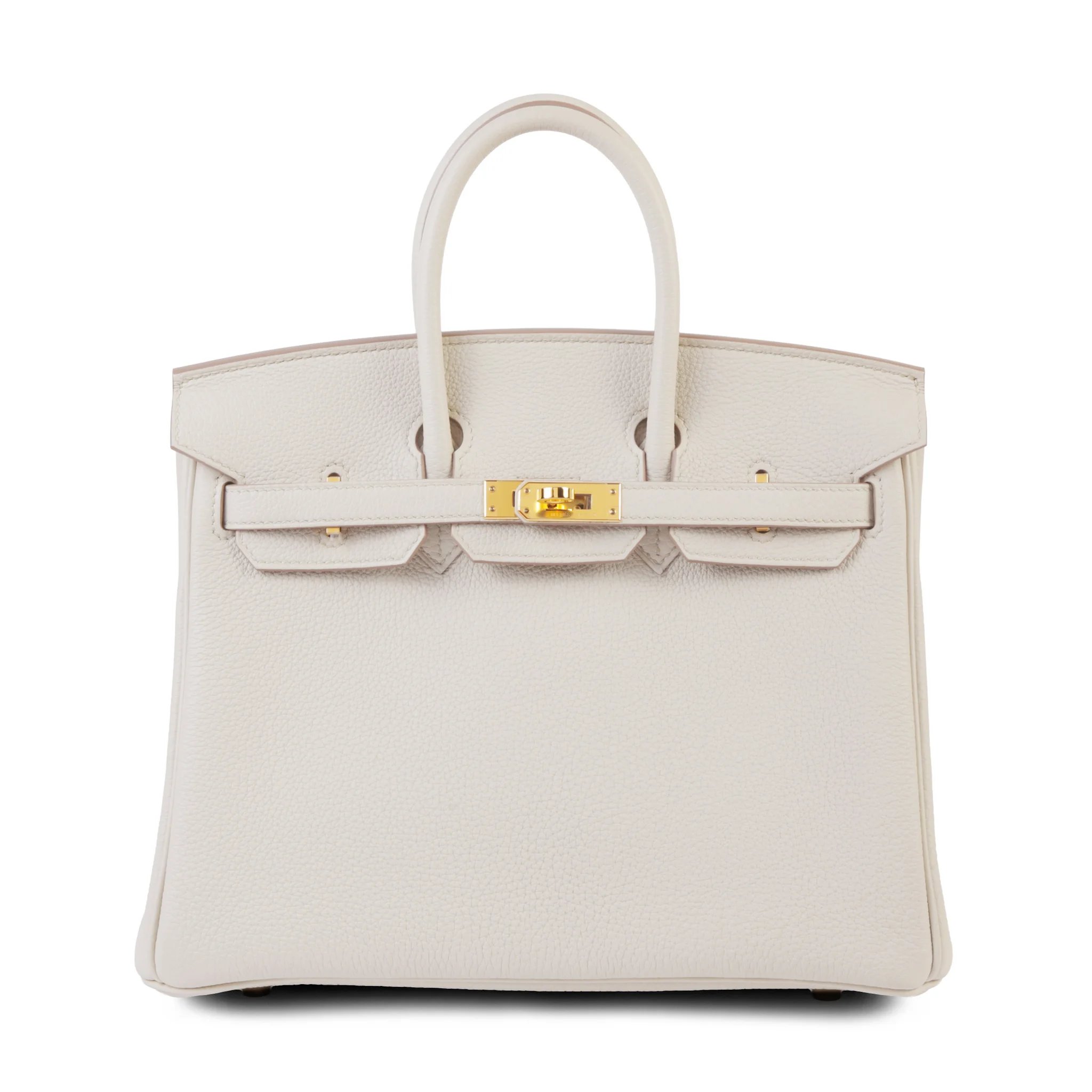 Excellent ( Rank SA ) HERMÈS Birkin 25 Beton (8L) Togo Gold hardware U (2022)