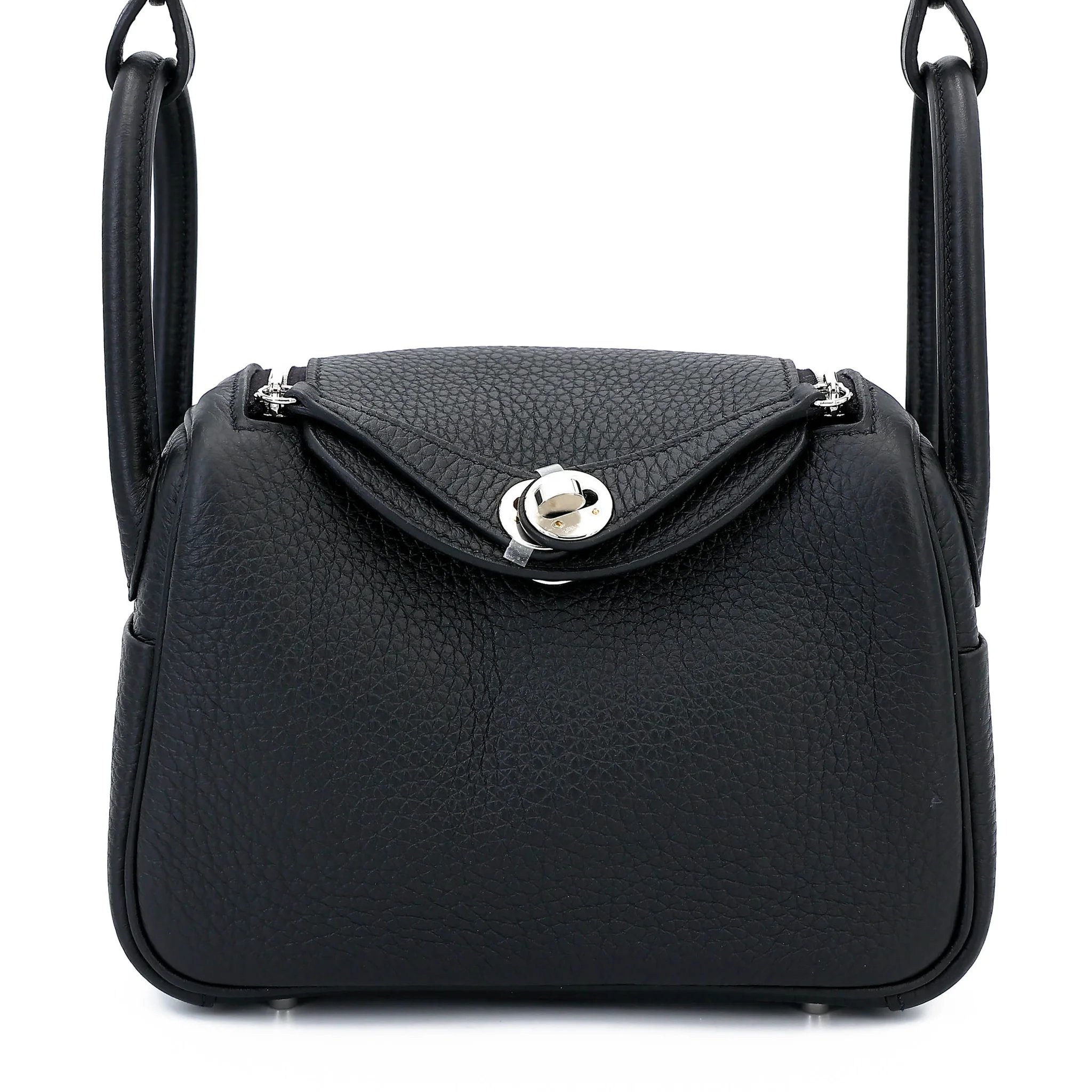 Brand New ( Rank N ) HERMÈS Mini Lindy II Noir (89) Clemence Palladium hardware G (2026)