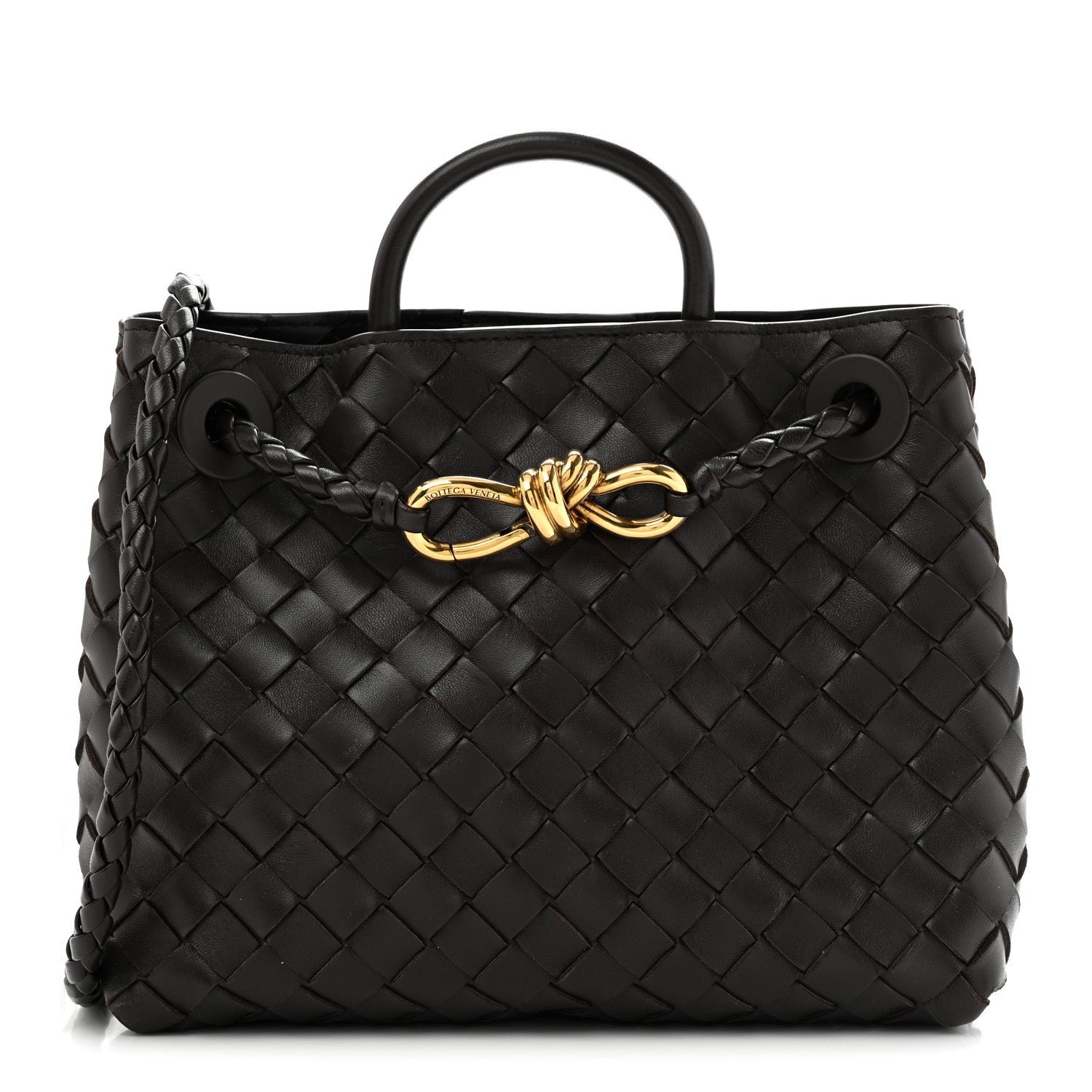 Bottega Veneta Nappa Intrecciato Small Andiamo Shoulder Bag Fondant