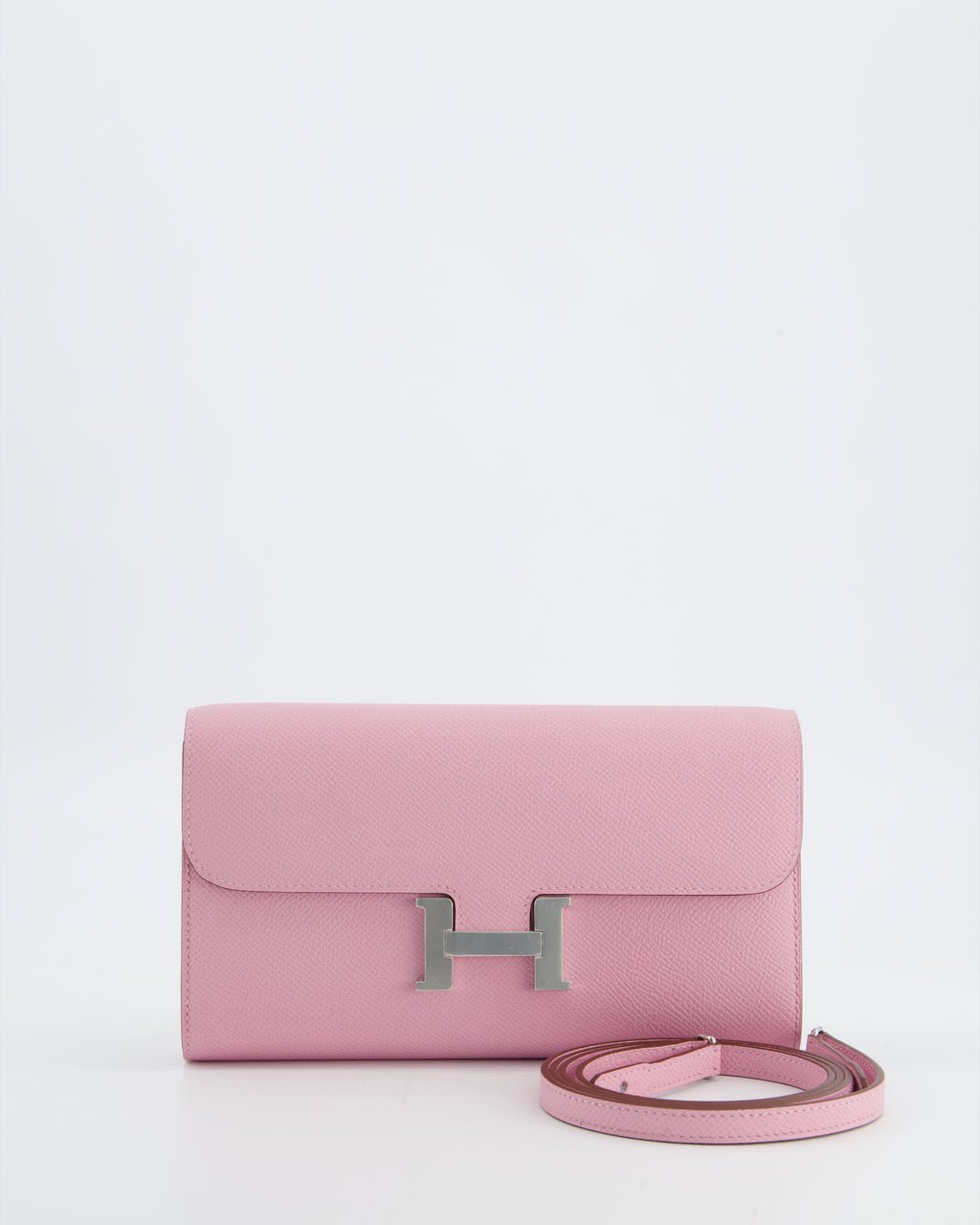 Hermes Hermès Constance To Go Bag in Mauve Sylvestre Epsom Leather with Palladium Hardware