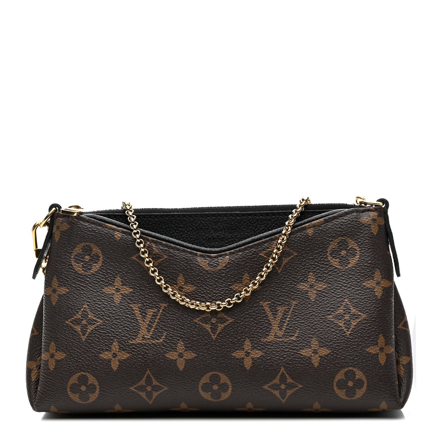 Louis Vuitton Monogram Pallas Clutch Black