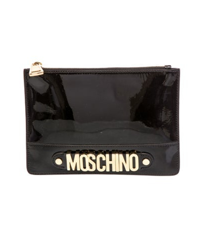 Moschino Patent Leather Clutch