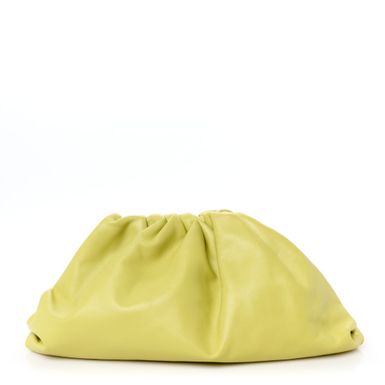 Bottega Veneta Smooth Butter Calf The Pouch Oversized Clutch Kiwi