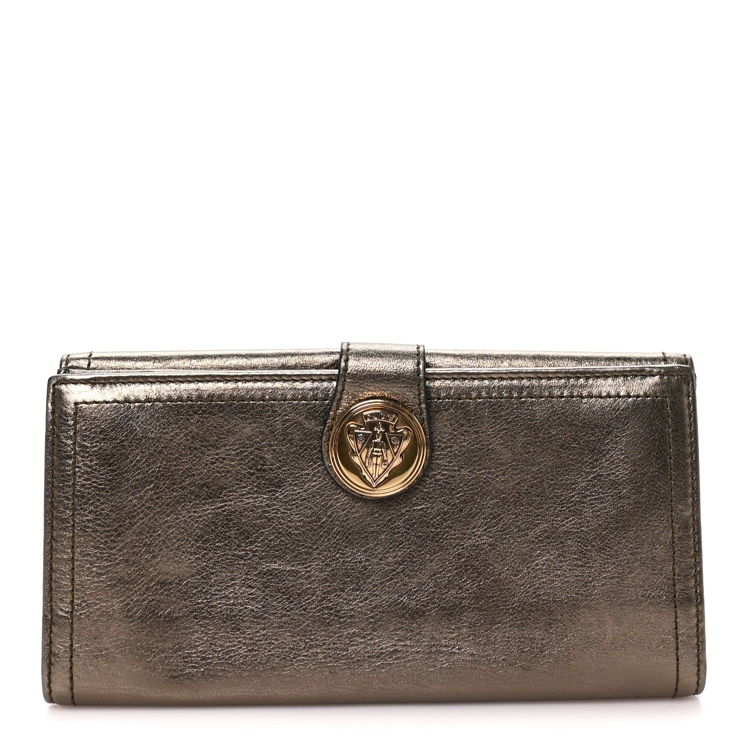 Gucci Metallic Calfskin Hysteria Continental Wallet Gold