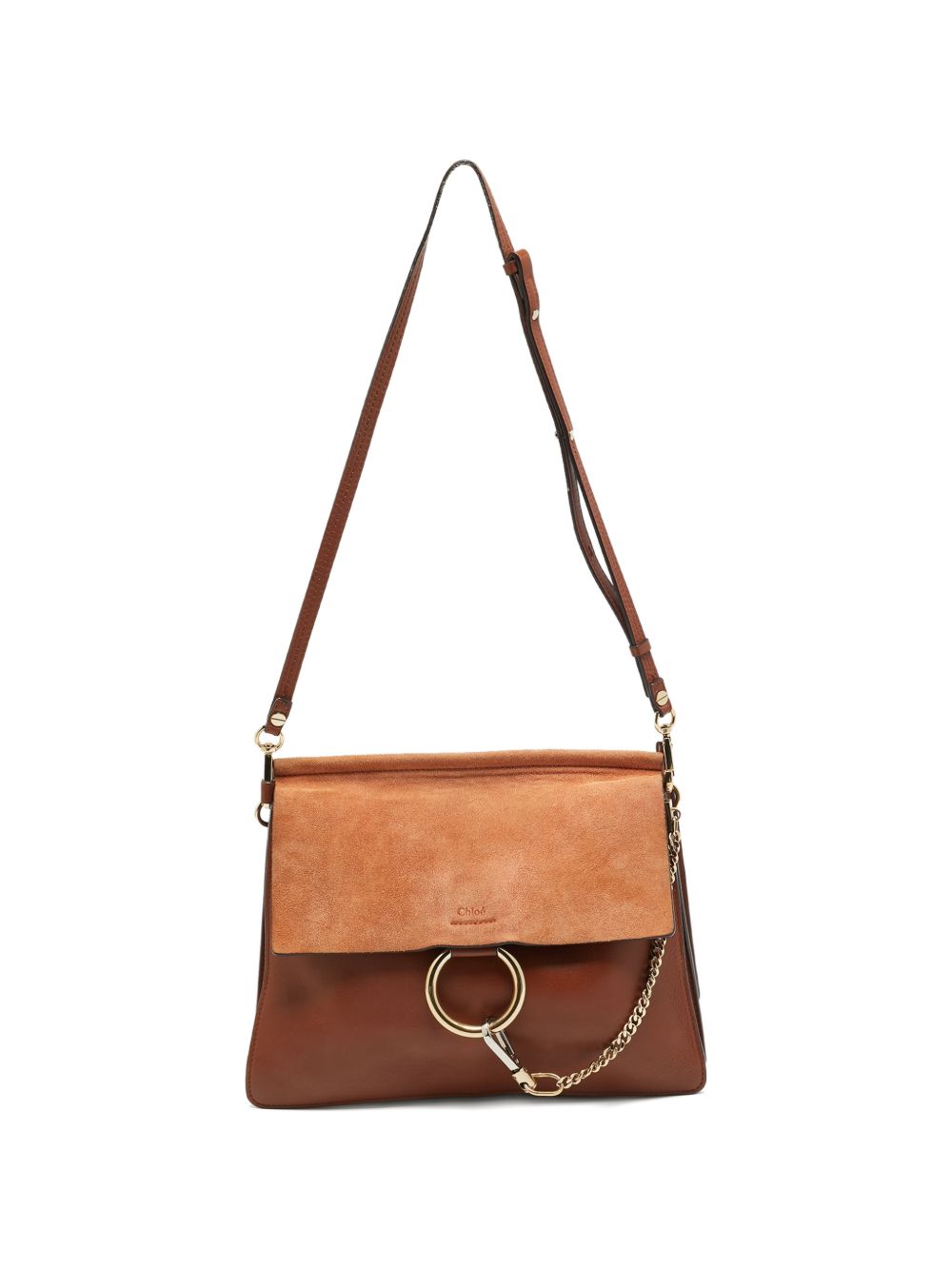 medium Faye ring-chain leather shoulder bag
