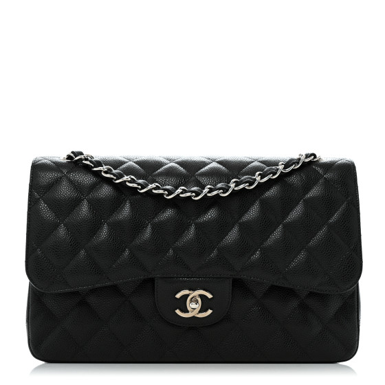 Chanel Caviar Quilted Jumbo Double Flap Black