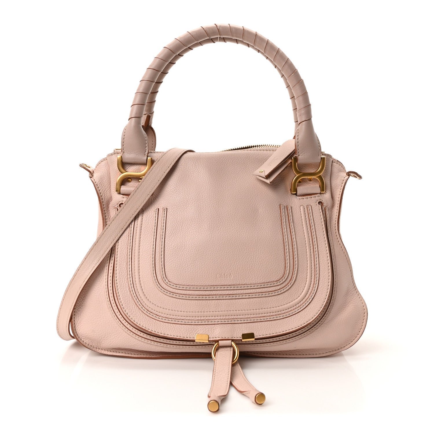 Chloe Chloe Calfskin Medium Marcie Satchel Nude Pink