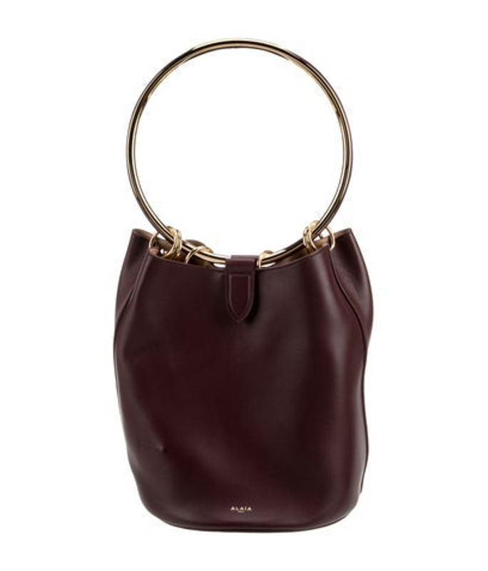 Alaia Leather Ring Bucket Large