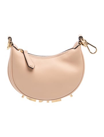 Leather Vitello Grace Matte Nano Fendigraphy Hobo Charm Light Rose Nano