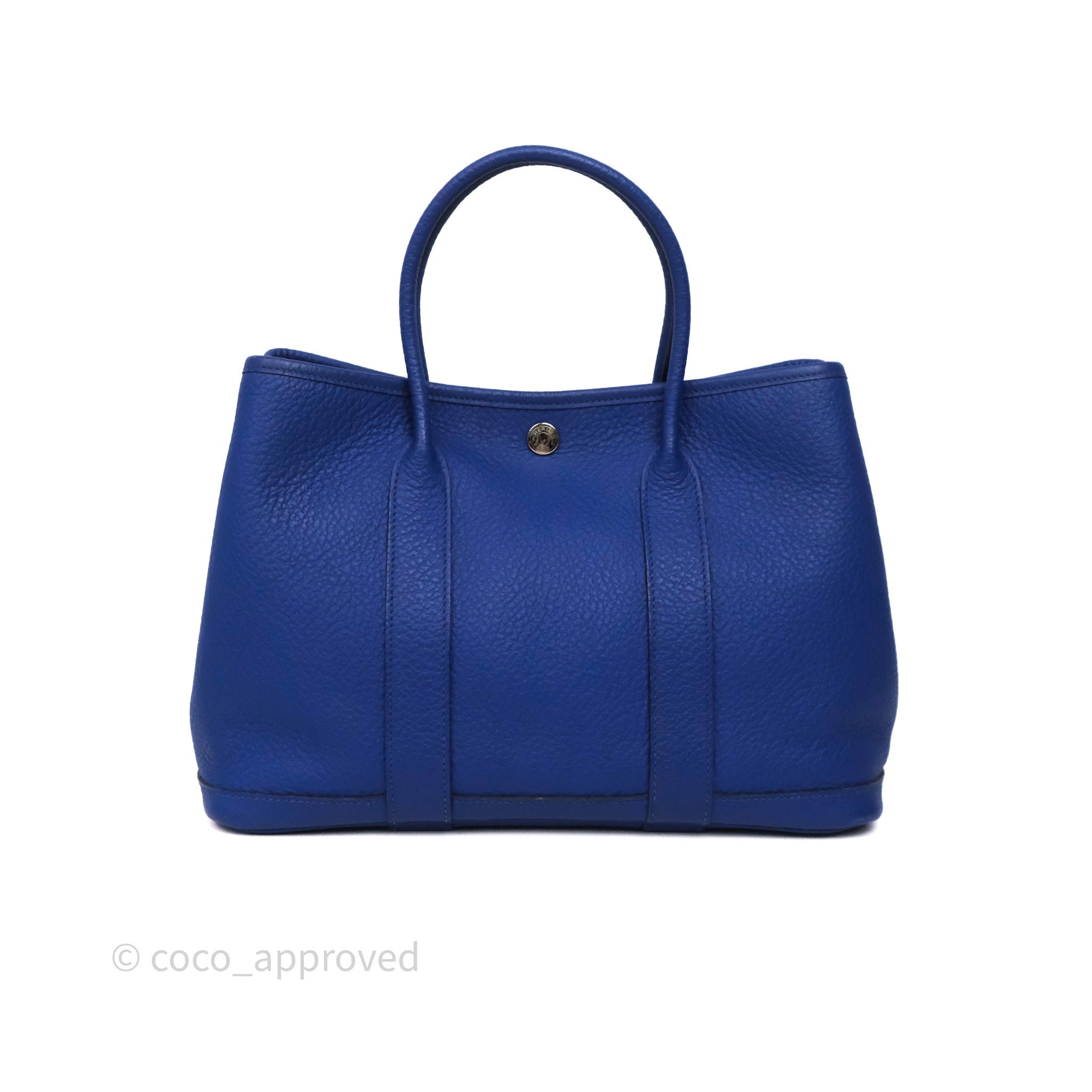 Hermès Garden Party 30 Bleu Électrique 7T Negonda Palladium Hardware